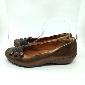 Clarks Artisan Women's Casual Brown‎ Leather Flats Shoes Size 7 M